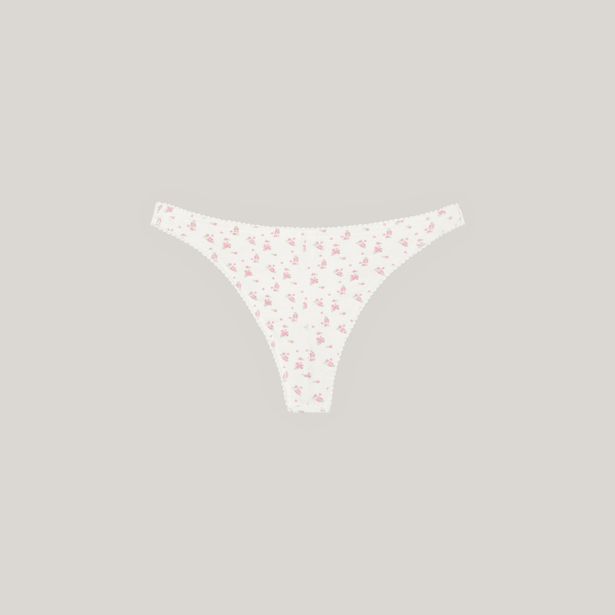 Culotte Brésilienne en Pointelle - Ivoire Floral Auralise