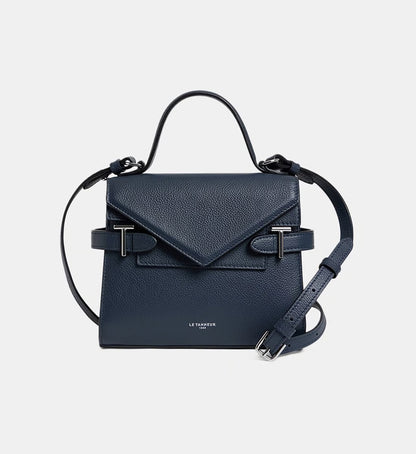 Le Tanneur Petit sac à main double rabat Emilie en cuir grainé Auralise