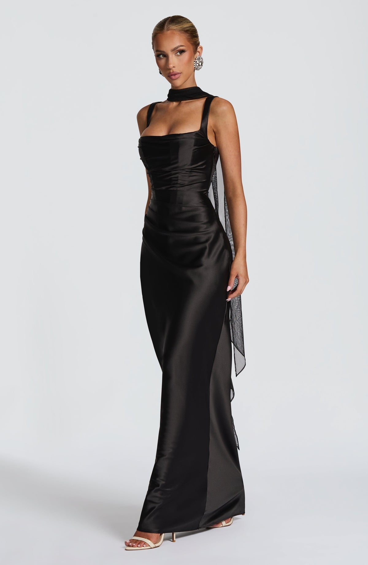 Calanthe Maxi Dress - Black Auralise