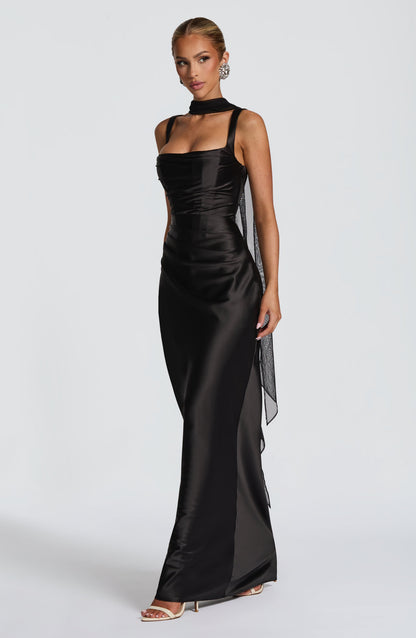 Calanthe Maxi Dress - Black Auralise