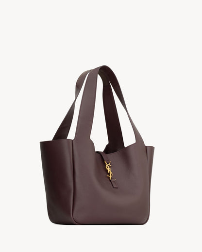 Le 5 À 7 bea in grained leather raisin Auralise