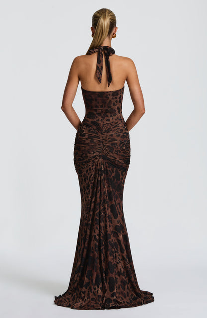 Rosetta Maxi Dress - Leopard Print Auralise